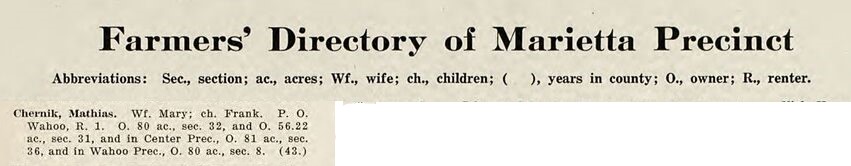 1907 Center Township Section 10