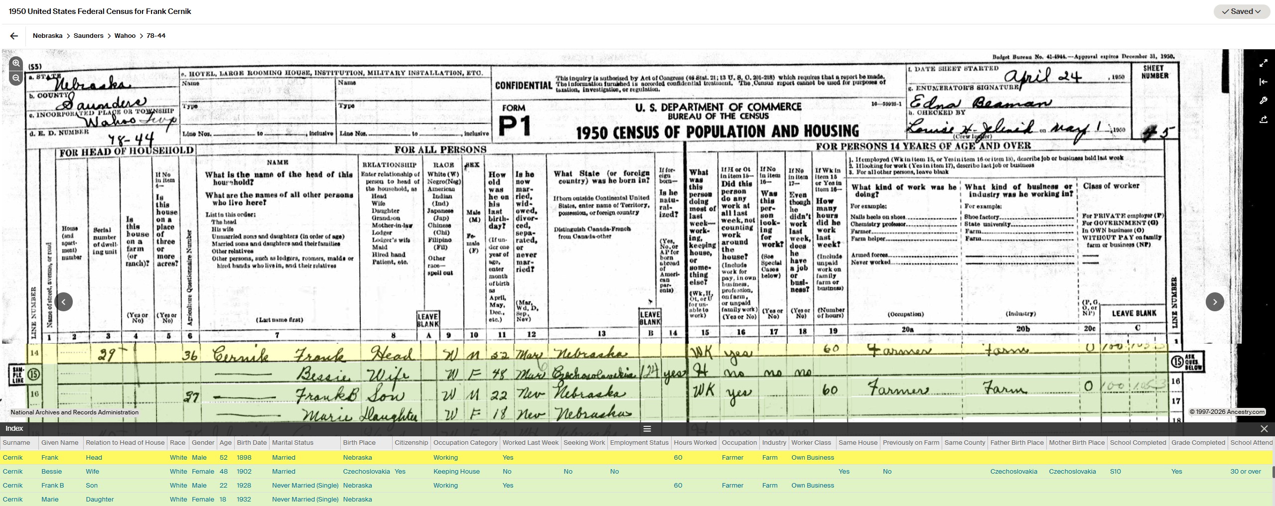1907 Center Township Section 10