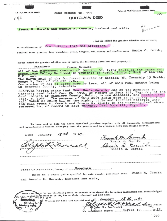 1907 Center Township Section 10