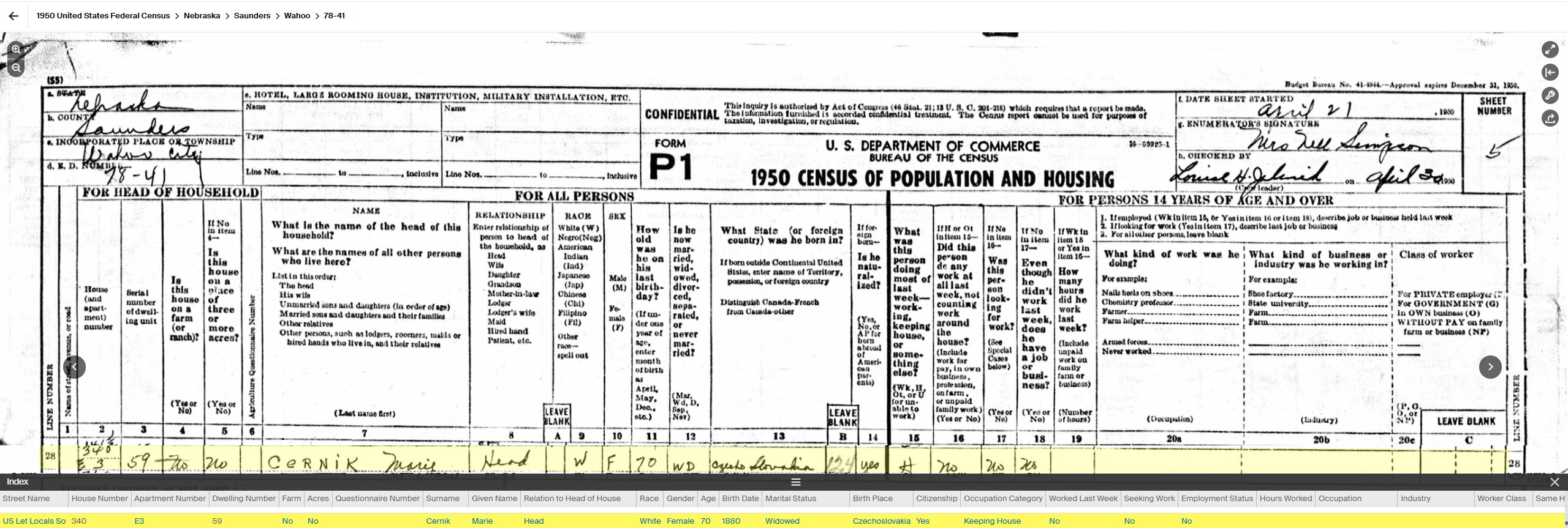 1907 Center Township Section 10