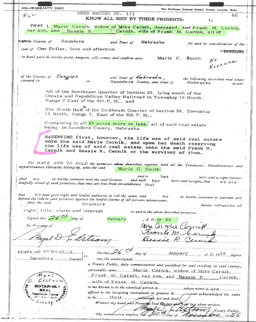 1907 Center Township Section 10