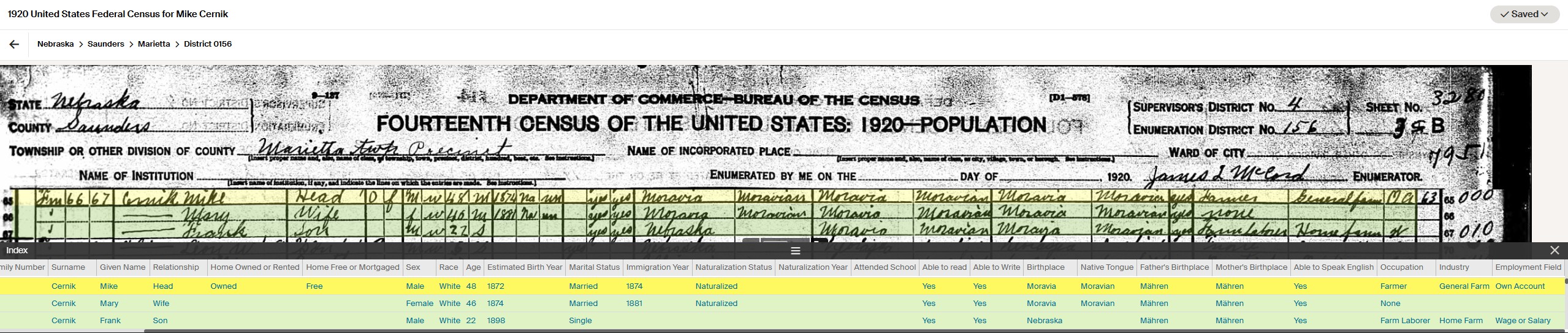 1907 Center Township Section 10