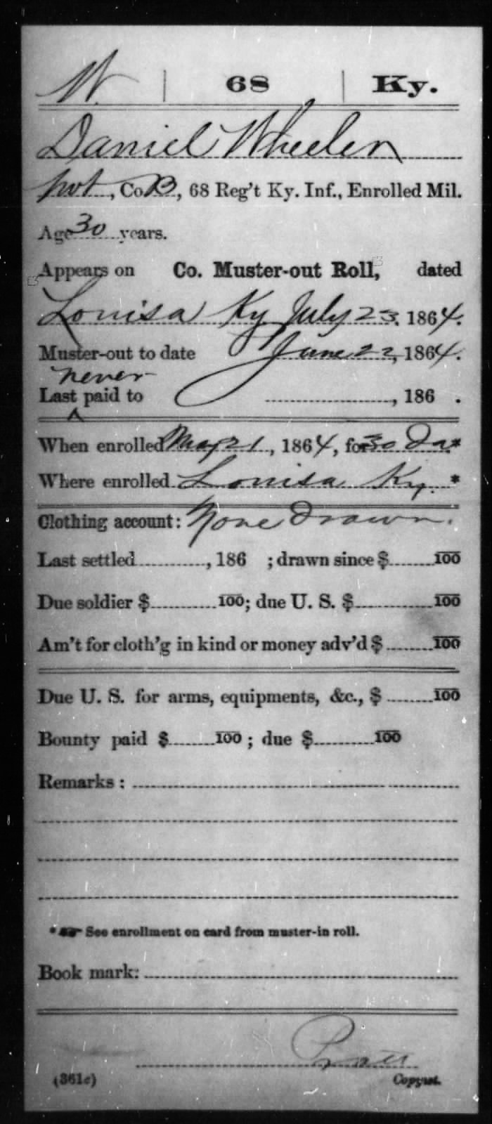 Daniel Rolen Wheeler Muster Card 2